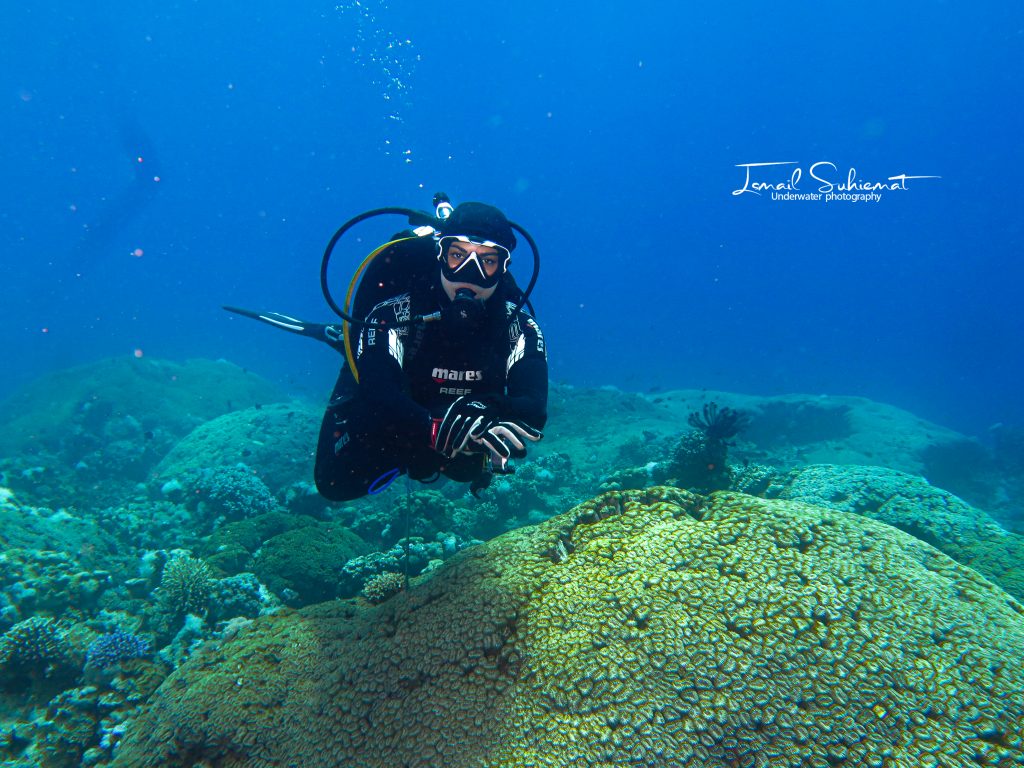 Scuba diving girl Aqaba